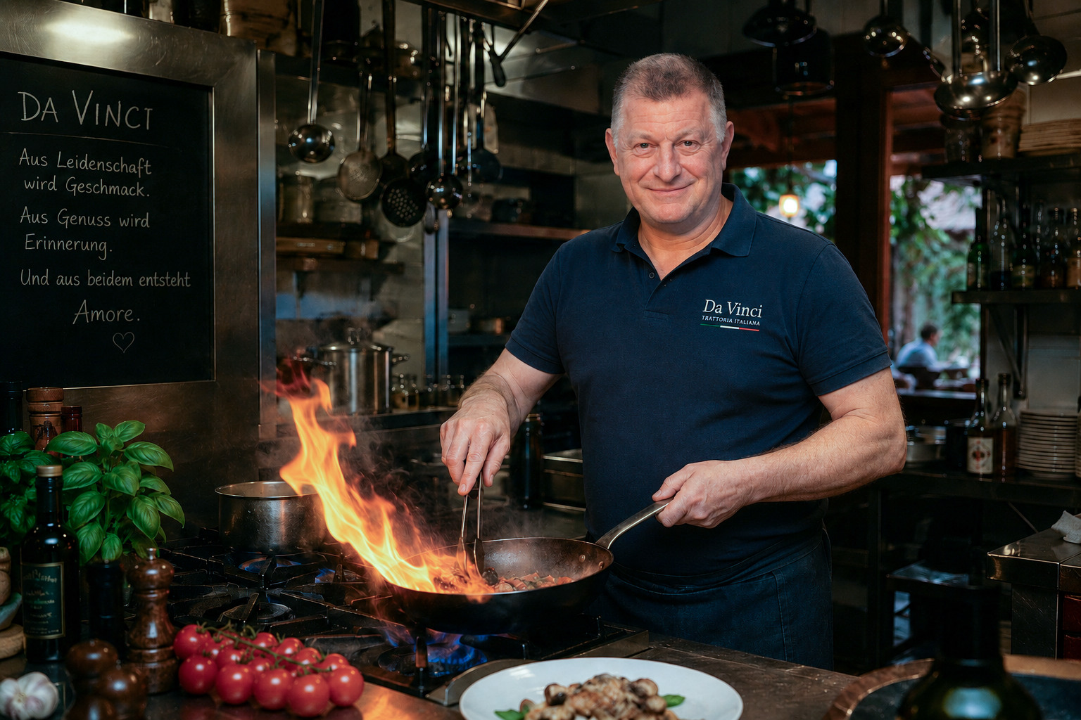 Vincenzo in der Küche